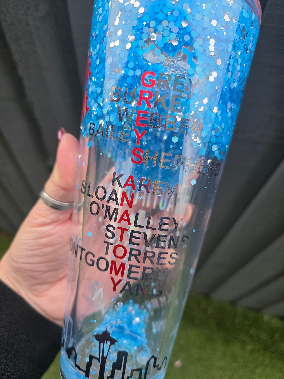 Thumbnail: Grey's Anatomy Snowglobe Tumbler | Glitter Drinkware
