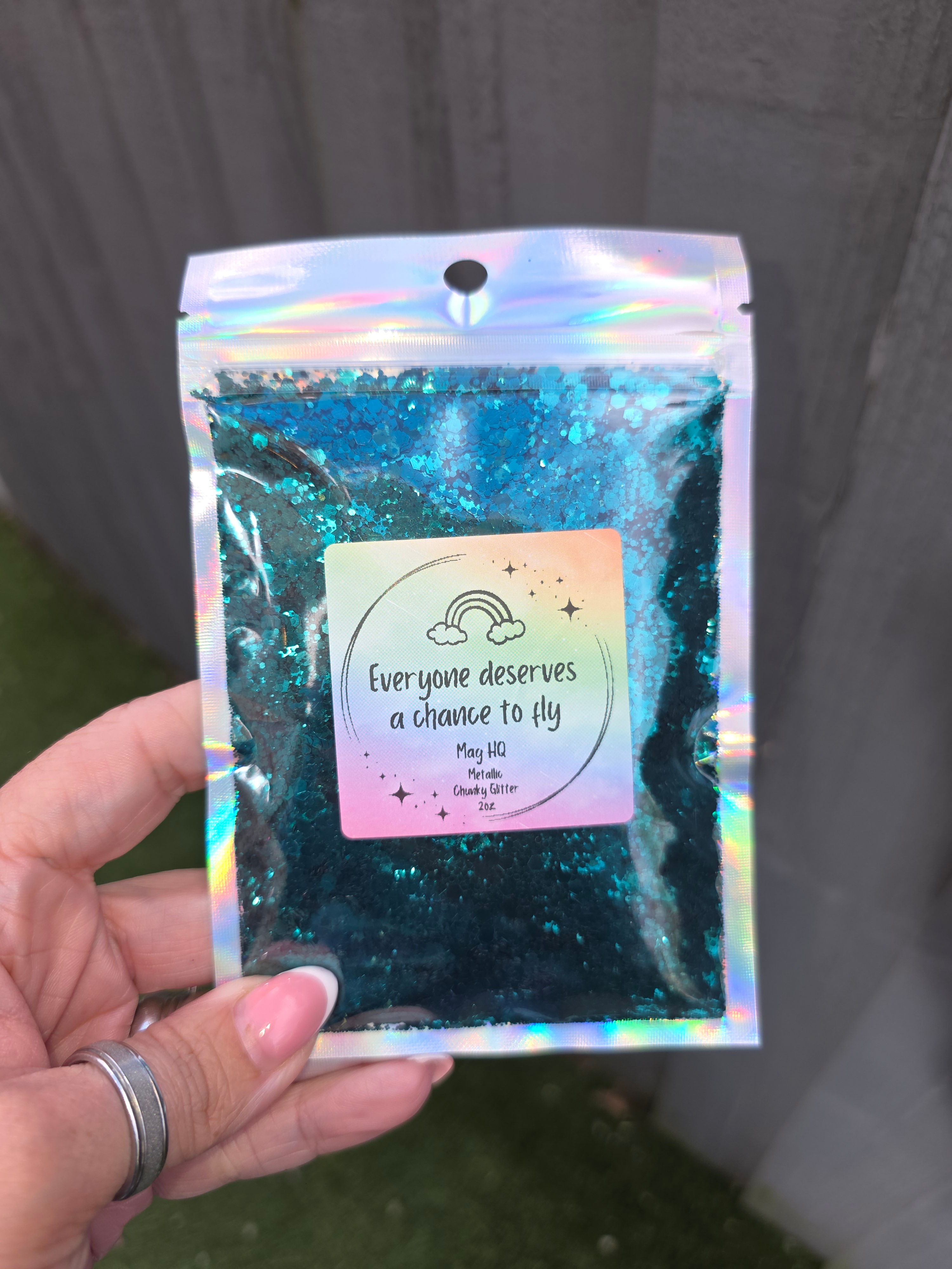 Everyone deserves a chance to fly - Metallic Chunky Glitter Mix (Dark Green)