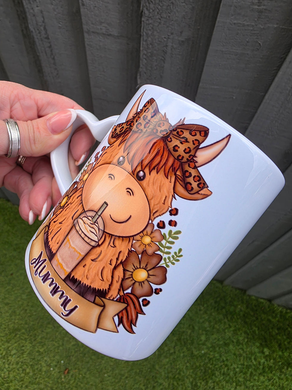 Thumbnail: Sassy Coffee Highland Cow Tea Towel | Mug | Notebook gifts