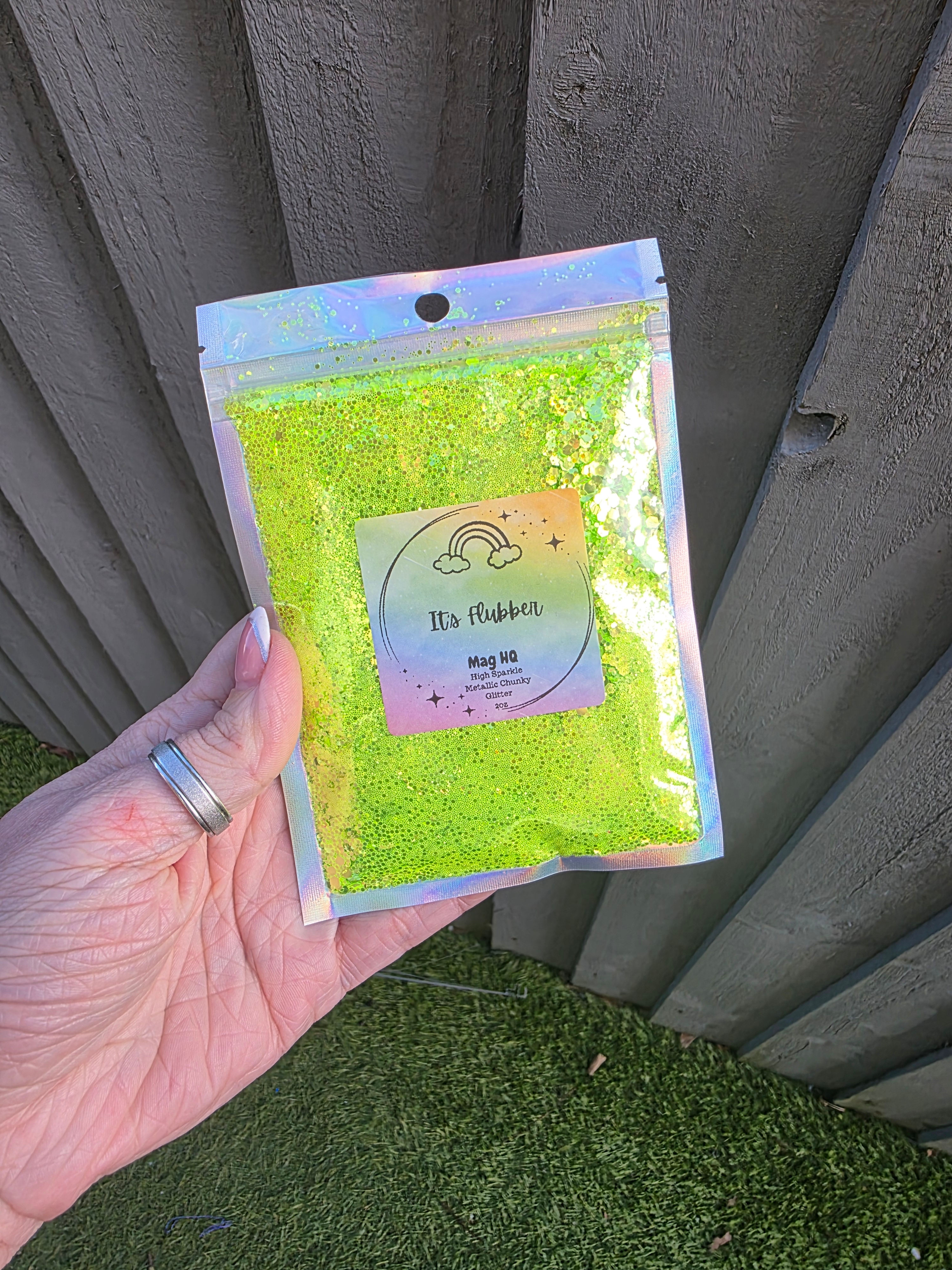 It's Flubber - High Sparkle Metallic Glitter Mix (Neon Green)