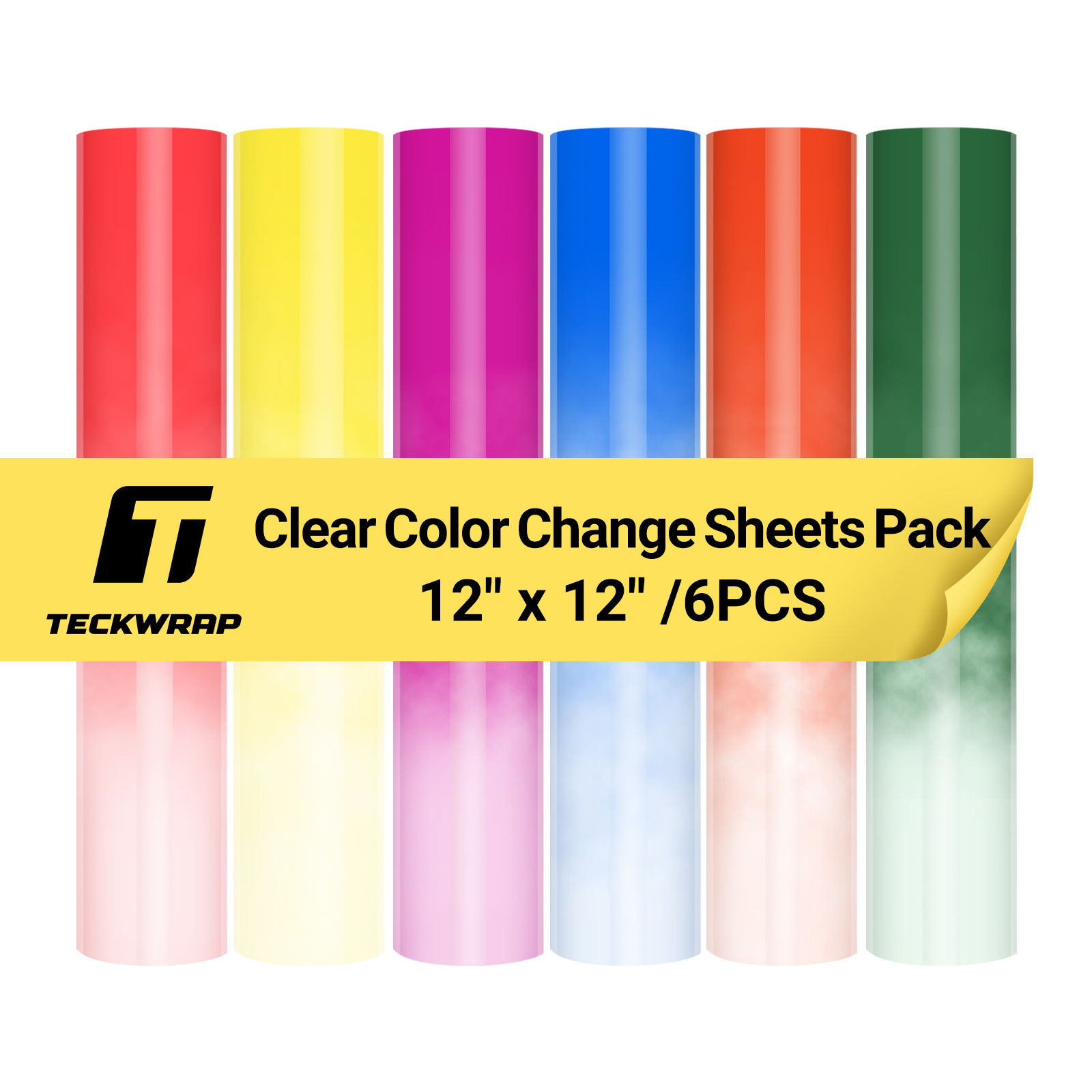 TeckWrap Cold Colour Changing Vinyl Sheet Pack 12x12" - 6 sheet