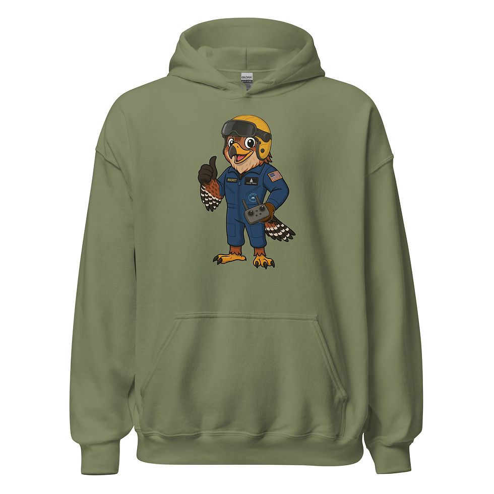 Thumbnail: Rocket The Red Hawk  Unisex Hoodie