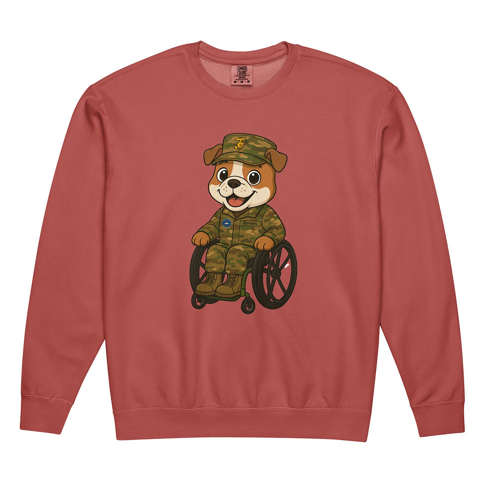 Thumbnail: Bronx The Bull Dog fleece crewneck sweatshirt copy