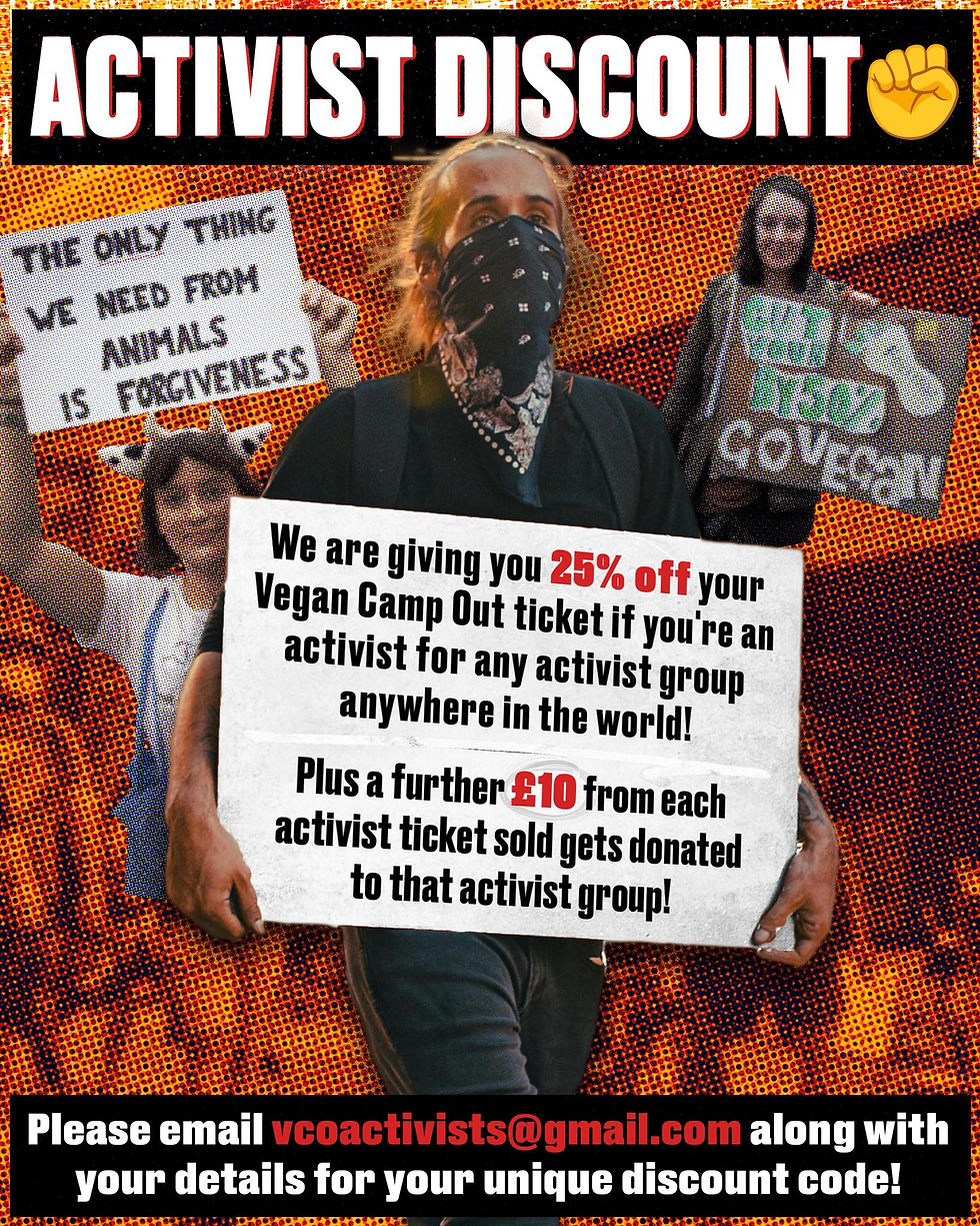 Vegan Camp Out 25% activist discount