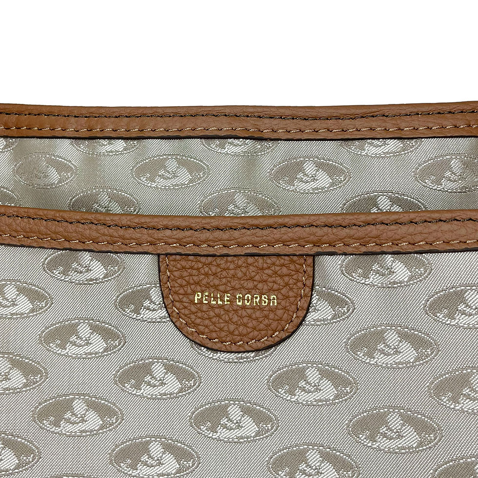 縮圖：Jacquard Tote | 意大利緹花布三層手提袋