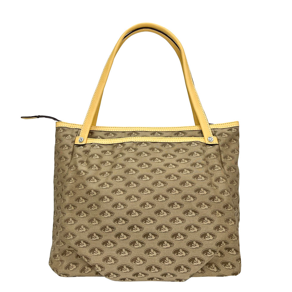 縮圖：Jacquard Tote | 意大利緹花布三層手提袋