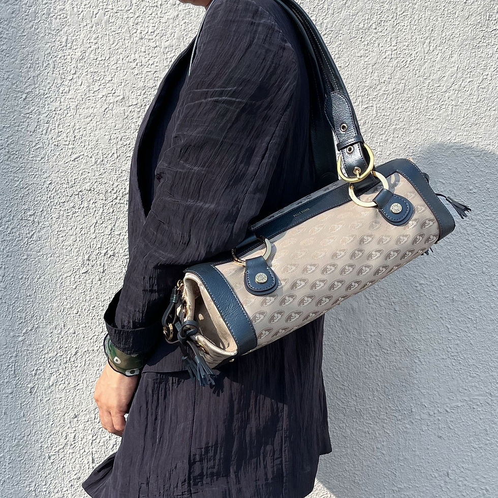 縮圖：VERY J | 金絲緹花布法棍包