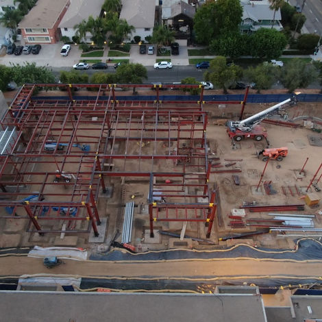 Drone Construction Documentation for Pacific Beach Middle School, San Diego, CA