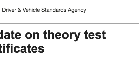 Latest Update on driver theory tests