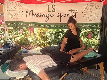 Stand de massage sur le Trail EDF Cenis Tour Août 2024