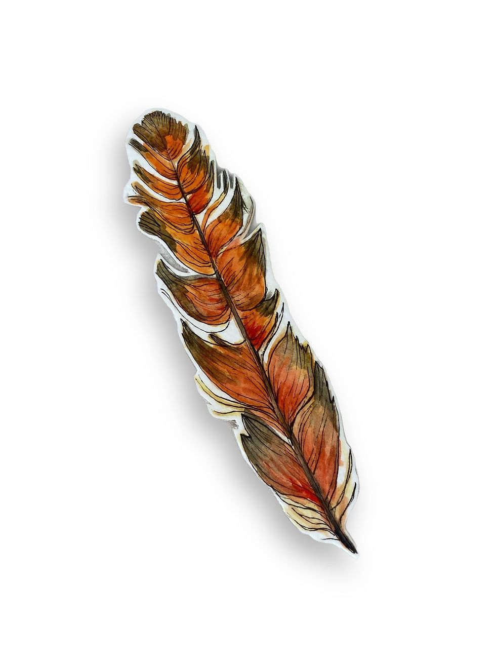 Thumbnail: Handpainted Feather Bookmark