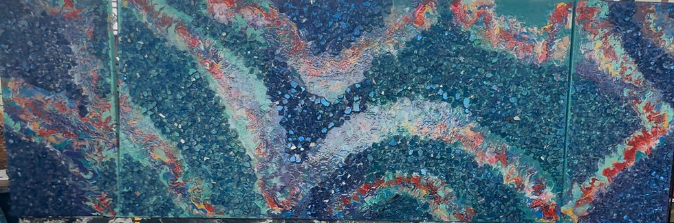 Thumbnail: Ribbons in the Sky (2)12x24 & (1) 24x48 (Quantity Three Canvases)