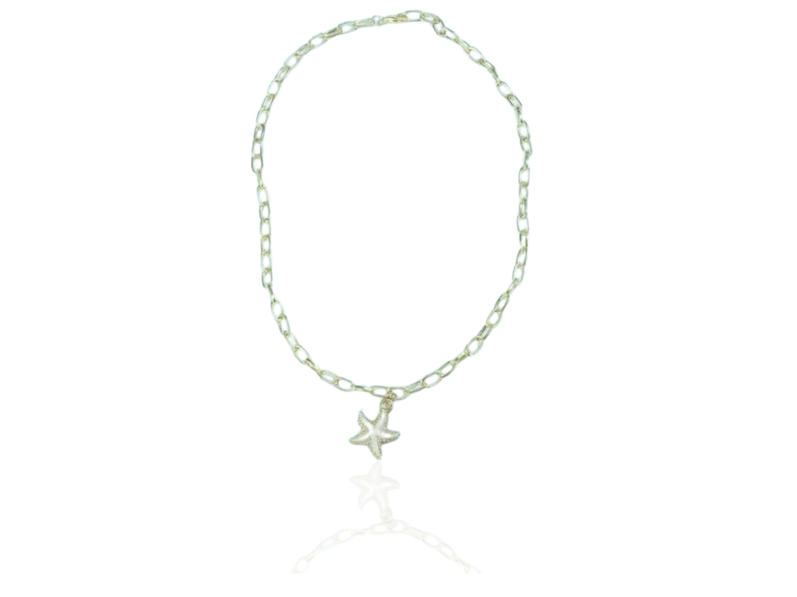 starfish necklace with CZ