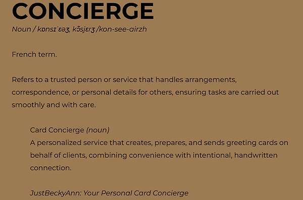 Card Concierge JustBeckyAnn