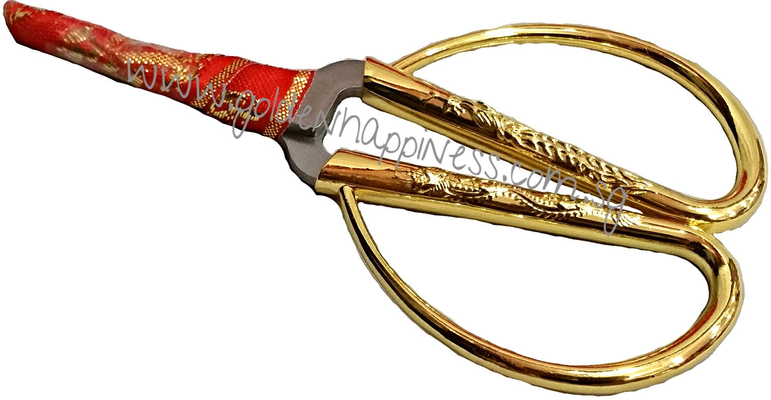 Authentic Brass Gold Dragon & Phoenix Scissors