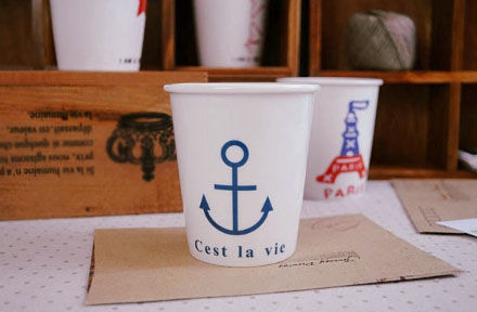 Paris Inspired Glass Cup MG-04