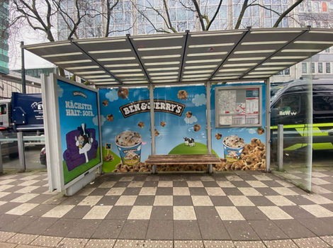 Ben & Jerry's Bushaltestellendesign