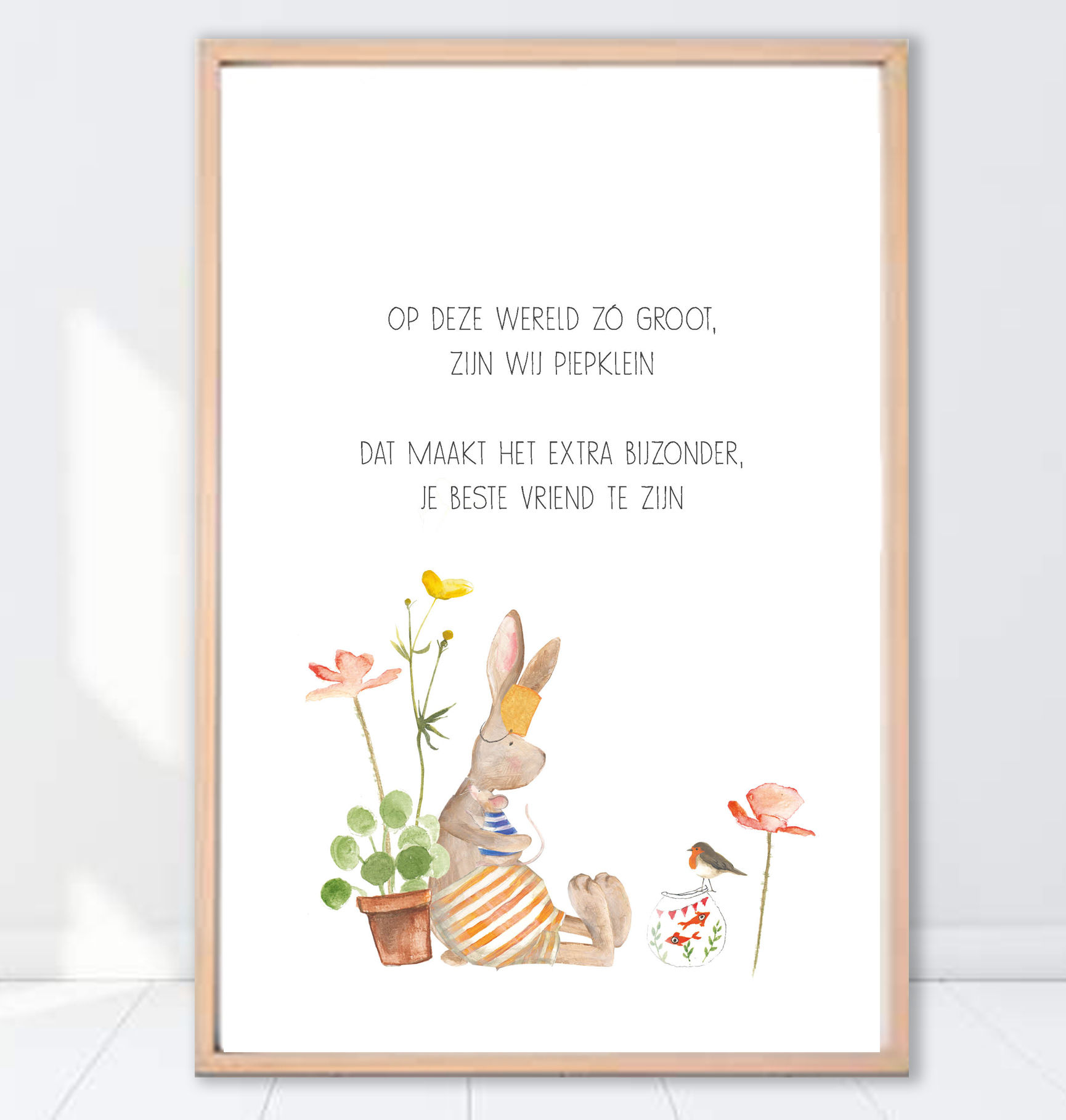 Poster Gein Konijn ik vind je lief