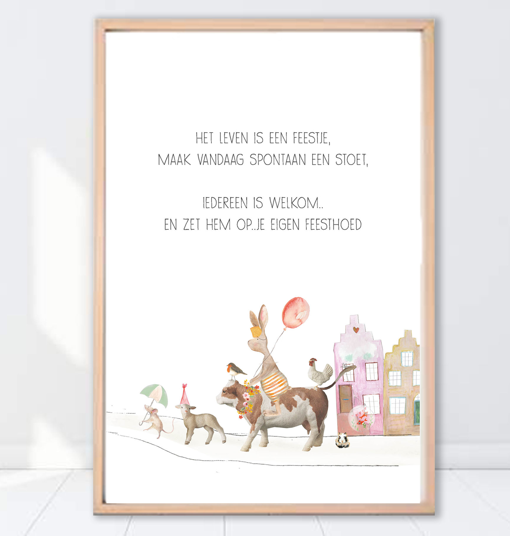 Poster Gein Konijn feestje