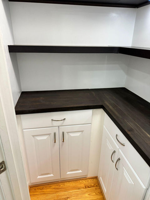 white kitchen cabinets in Charlotte, NC home.