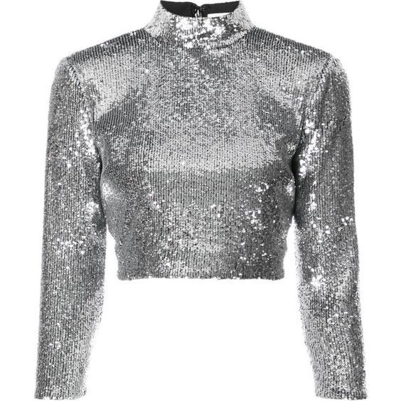 Thumbnail: My Silver Bling (Full Sleeves Crop Top)