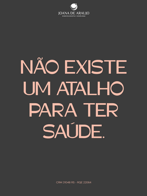 Não existe atalho.