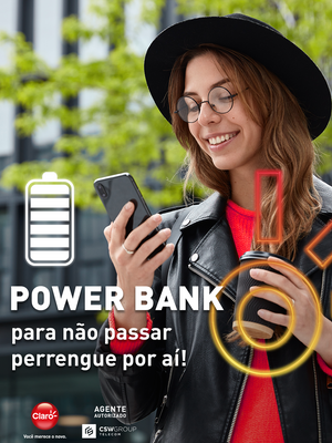 Power bank para não passar perrengue por aí!