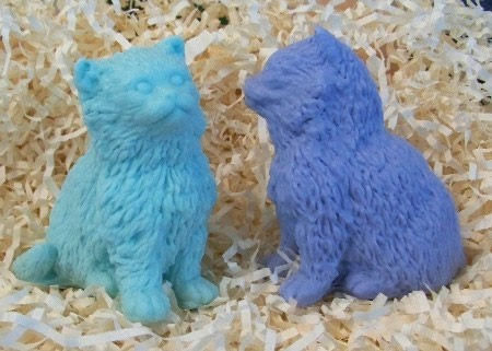 Thumbnail: Sitting Pretty Kitty, Large 3D Soap Mold