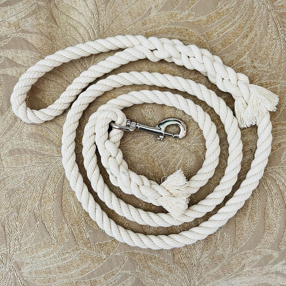 Thumbnail: Dog Leash 100% Cotton Rope USA Made