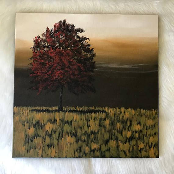 Thumbnail: A Walk in the Storm Original Acrylic Painting