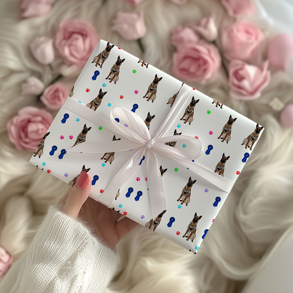 Thumbnail: Belgian Malinois Birthday Dog Wrapping Paper Birthday Party Gift Wrap