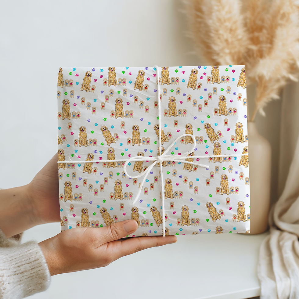Thumbnail: Golden Retriever Wrapping Paper Gift Wrap