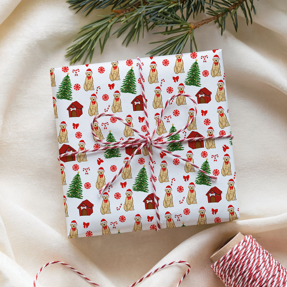 Thumbnail: Labrador Retriever Christmas Dog Wrapping Paper Gift Wrap