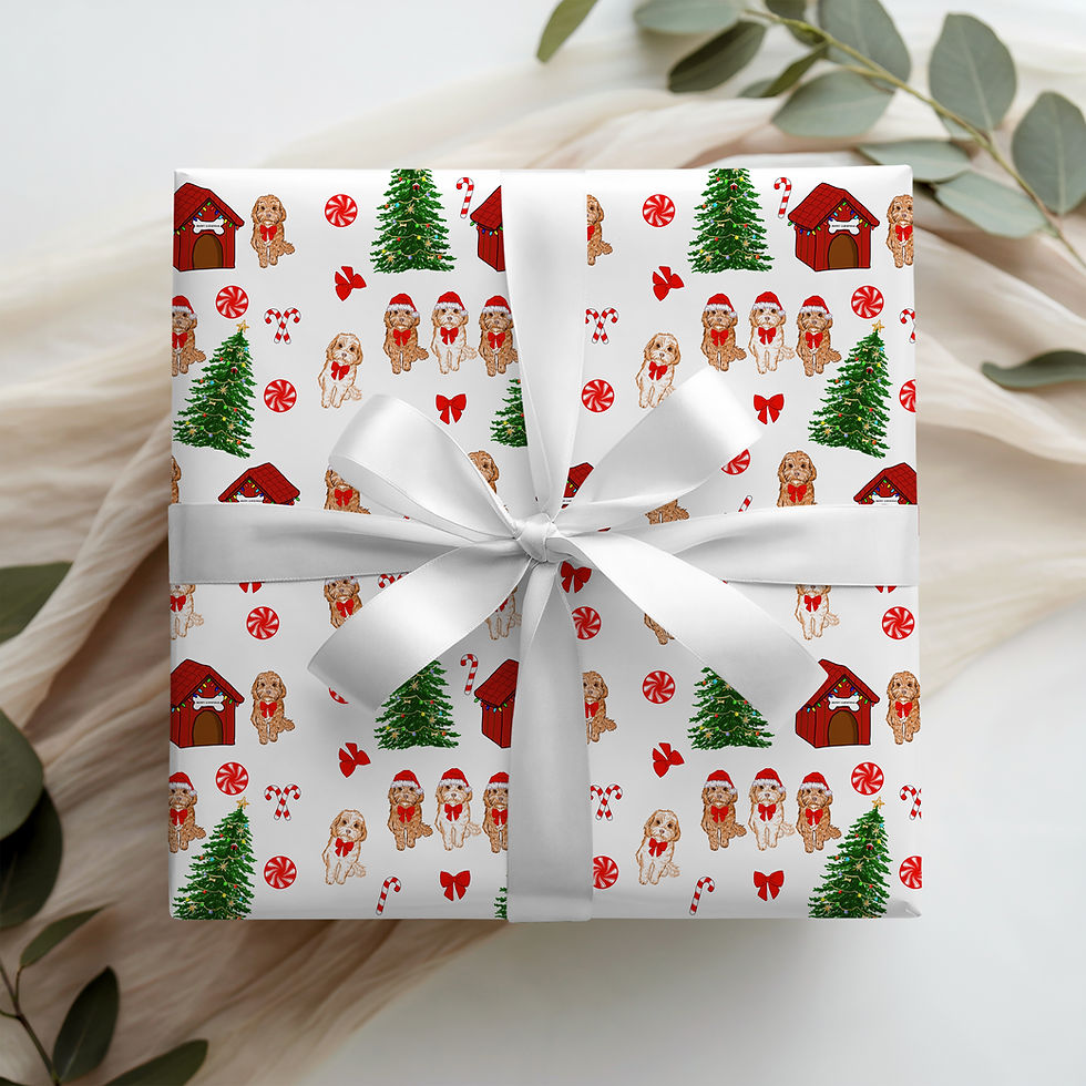 Cavapoo Wrapping Paper Gift Wrap Maltipoo