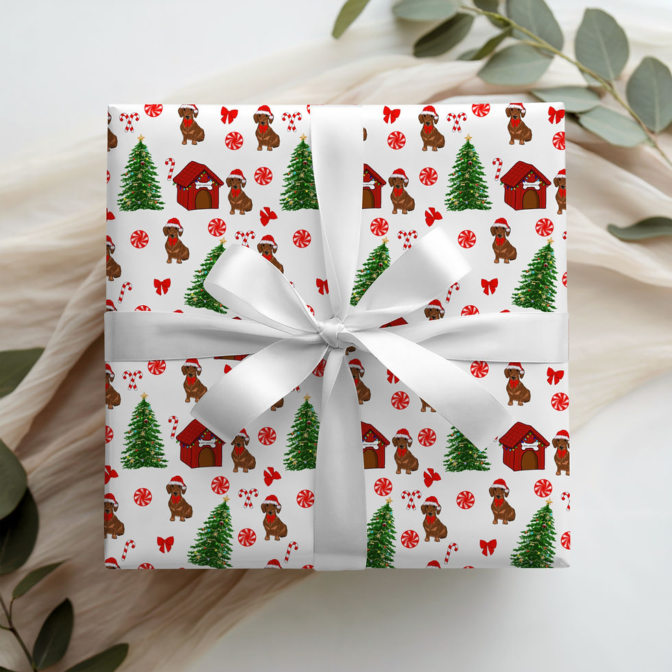 Dachshund Wrapping Paper Gift Wrap Doxie