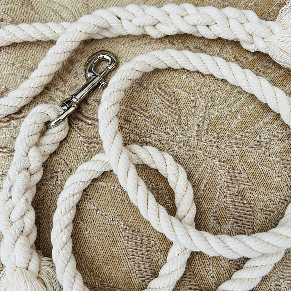 Thumbnail: Dog Leash 100% Cotton Rope USA Made