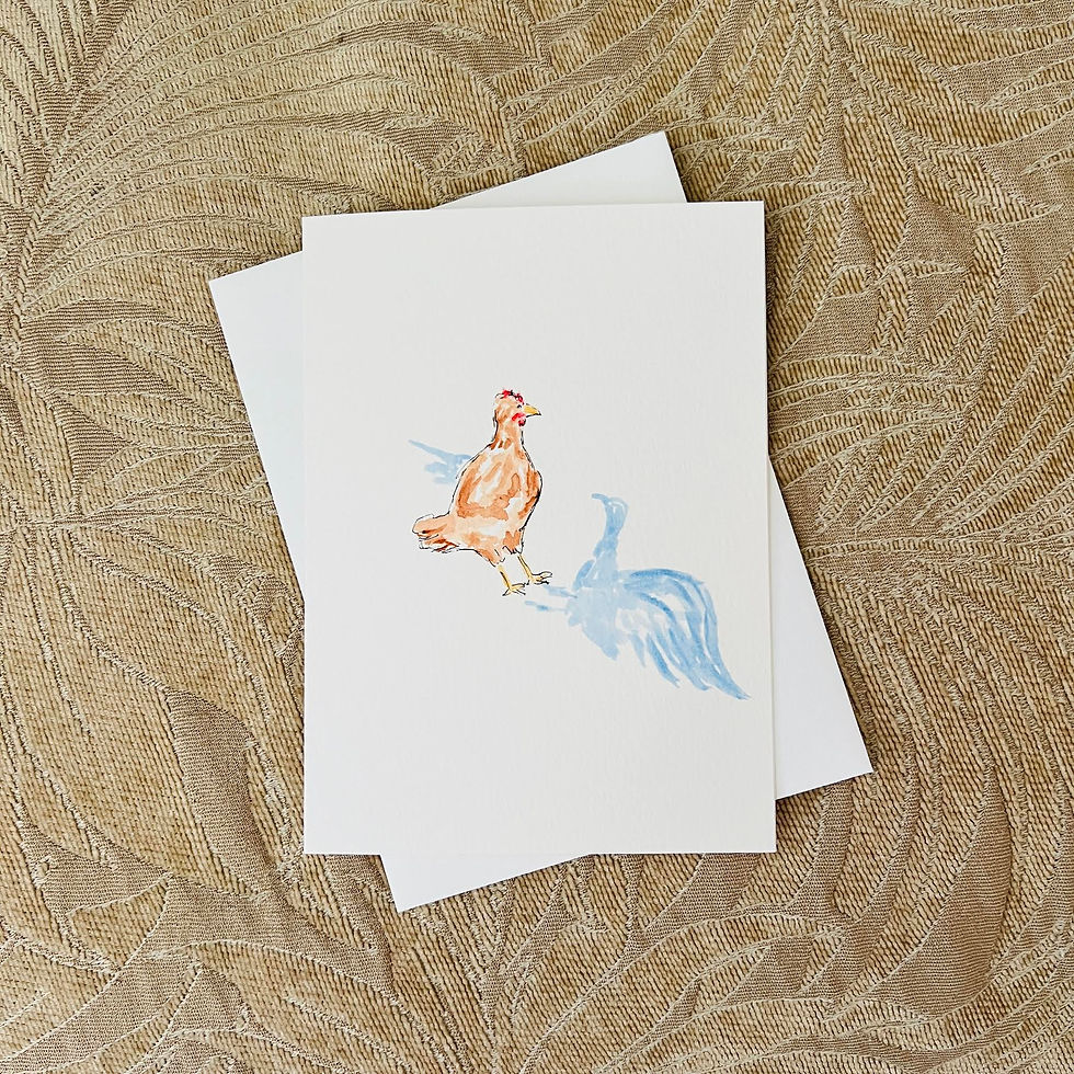 Thumbnail: Commission Pet Angel Card Original Watercolor Art