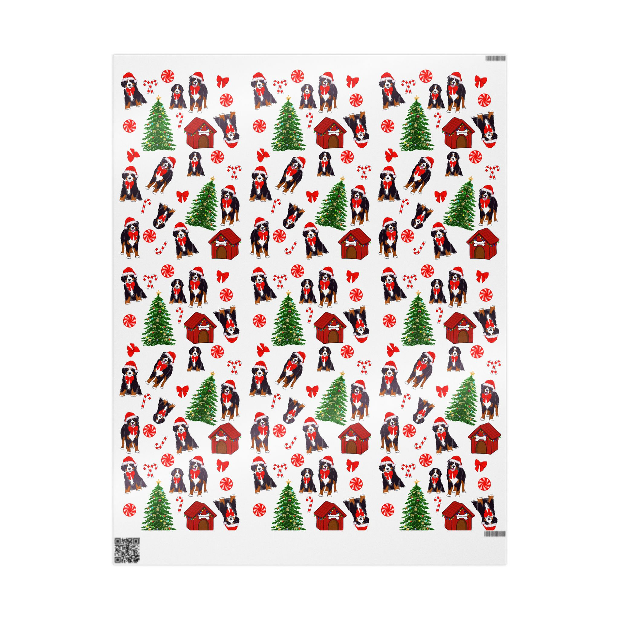 A1 Bernese Mountain Dog Christmas Wrapping Paper Berner Birthday Gift Wrap