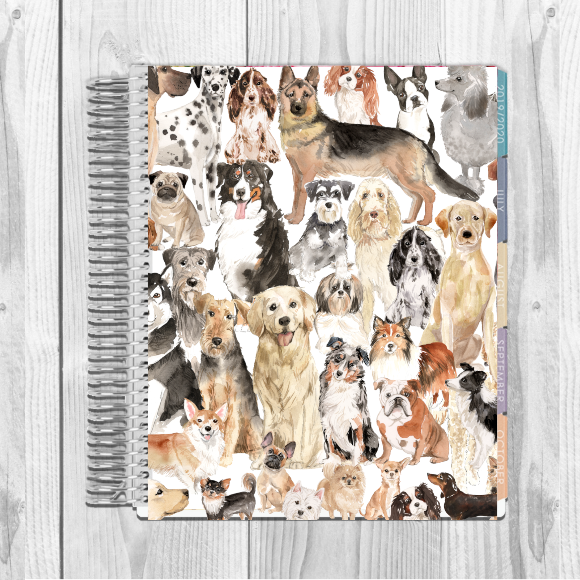Printable Erin Condren Dog Lovers Puppy Cover Dashboard Planner Divider Classic