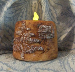 Thumbnail: Ol' Switzler Cabin with Pine Cone Pillar Flicker Candle Mold