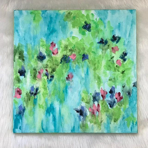 Thumbnail: Fresh Color Abstract Original Acrylic Painting