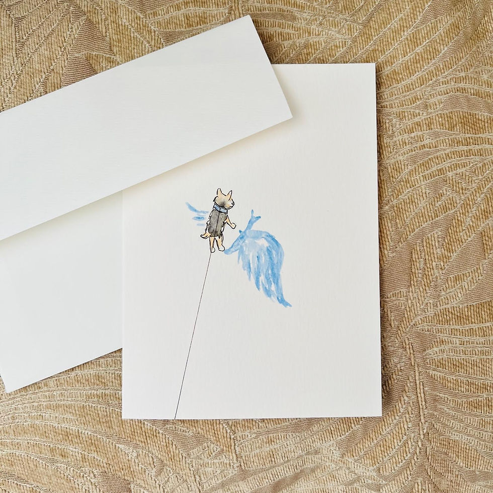 Thumbnail: Yorkie Angel Card Pet Loss Card