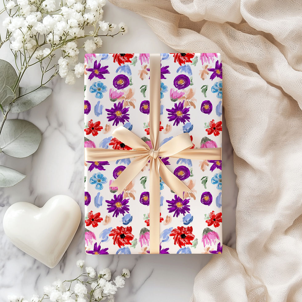 Thumbnail: Floral Bouquet Wrapping Paper Gift Wrap Flowers