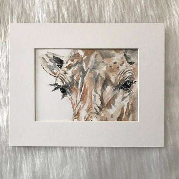 Thumbnail: Giraffe Original Watercolor Painting