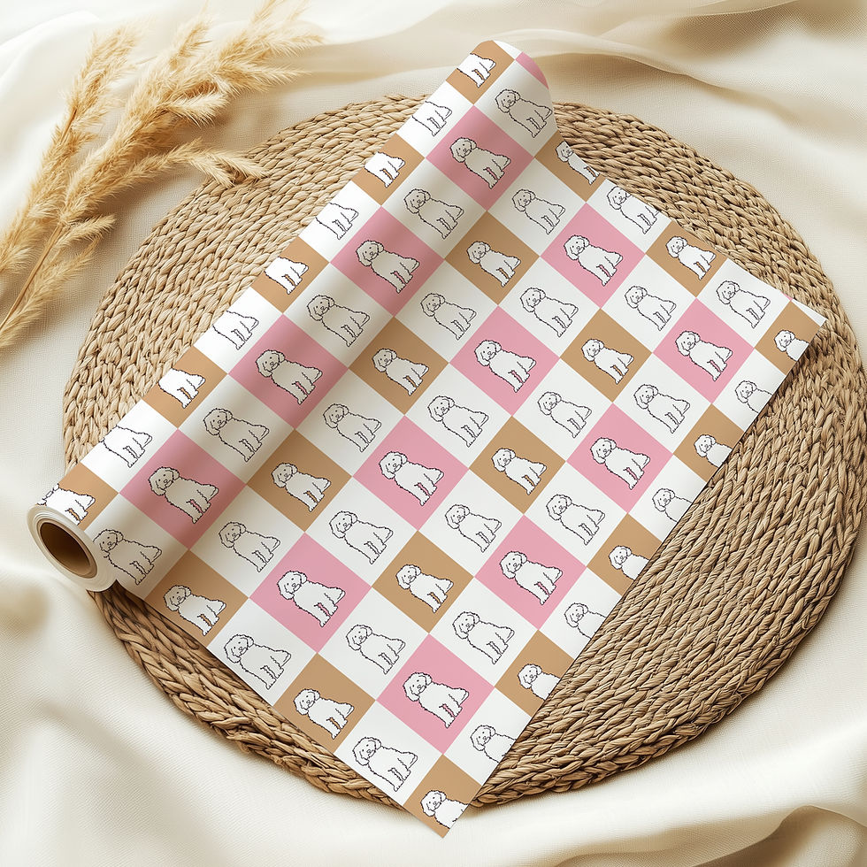 Thumbnail: Cute Dog Print Birthday Dog Wrapping Paper Birthday Party Gift Wrap