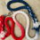 Thumbnail: Red White Blue Cotton Rope Dog Leash American Made Hand Crafted Custom Pet Leash