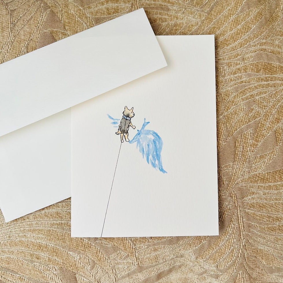 Thumbnail: Yorkie Angel Card Pet Loss Card