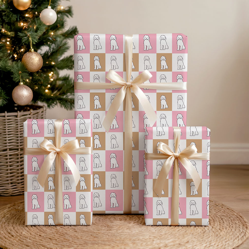 Thumbnail: Cute Dog Print Birthday Dog Wrapping Paper Birthday Party Gift Wrap