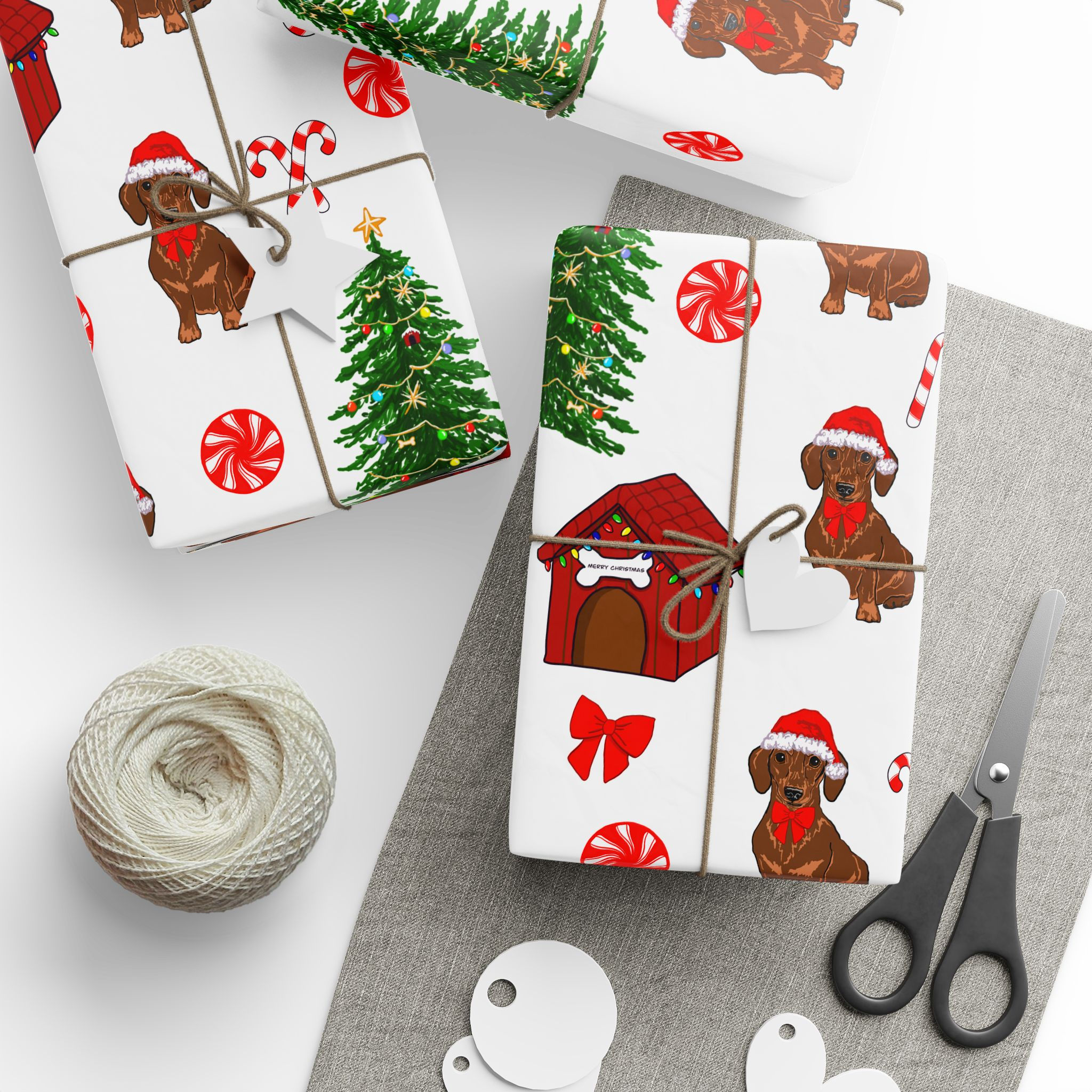 A1 New Dachshund Wrapping Paper Christmas Doxie Gift Wrap Birthday Anniversary