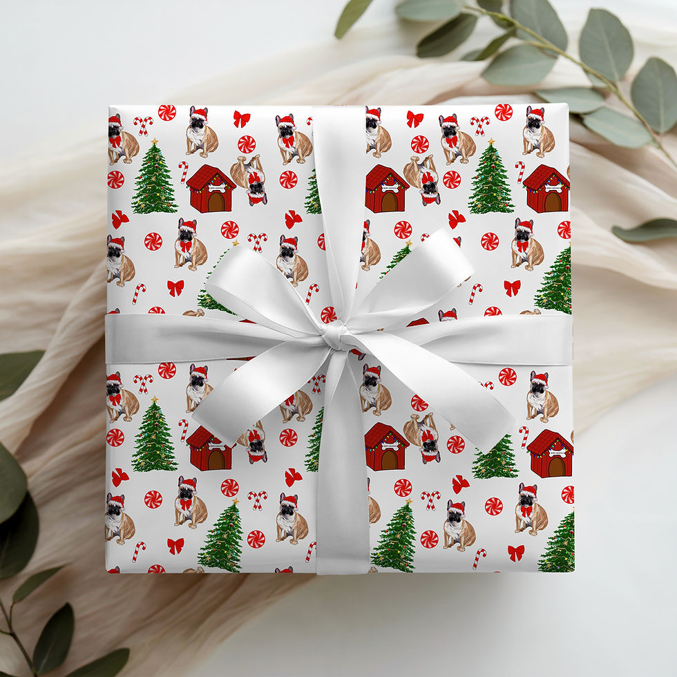 French Bulldog Wrapping Paper Gift Wrap Frenchie